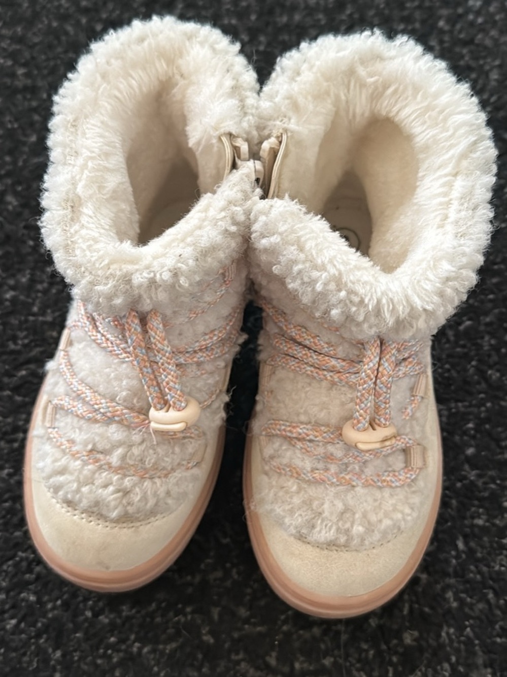 Cat & Jack Cream Fleece-Lined Kids Winter Boots